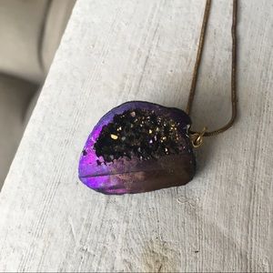 Amethyst druzy handmade necklace!!!!
